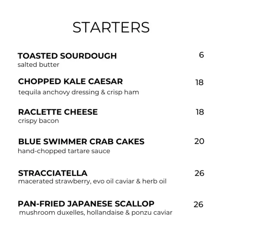 FAT BELLY STARTERS MENU WITH PRICES 2024