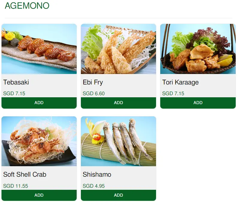 HEI SUSHI AGEMONO MENU PRICES 2024