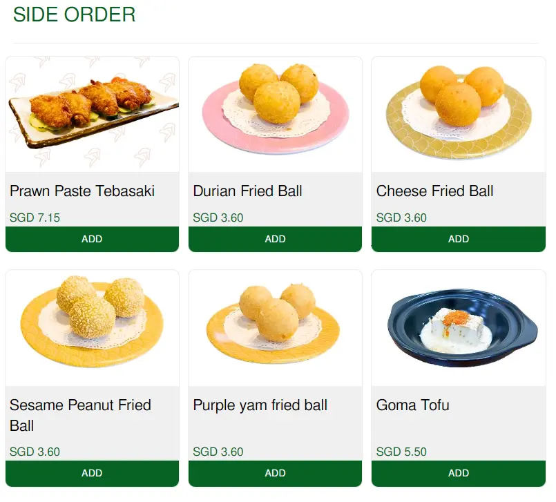 HEI SUSHI SIDES MENU PRICES 2024