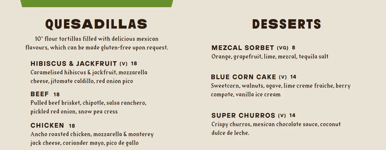 LUCHA LOCO DESSERTS PRICES 2024