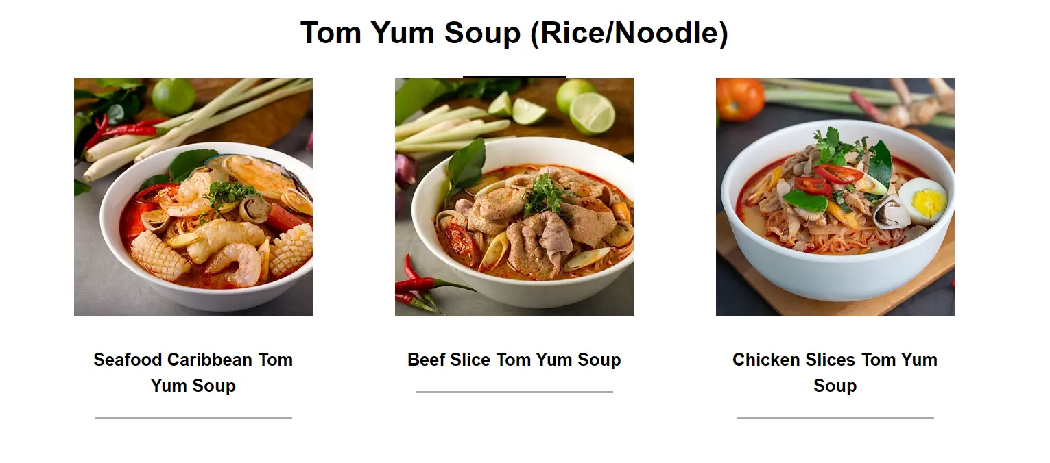 SAAP SAAP THAI TOM YUM SOUP MENU PRICES 2024