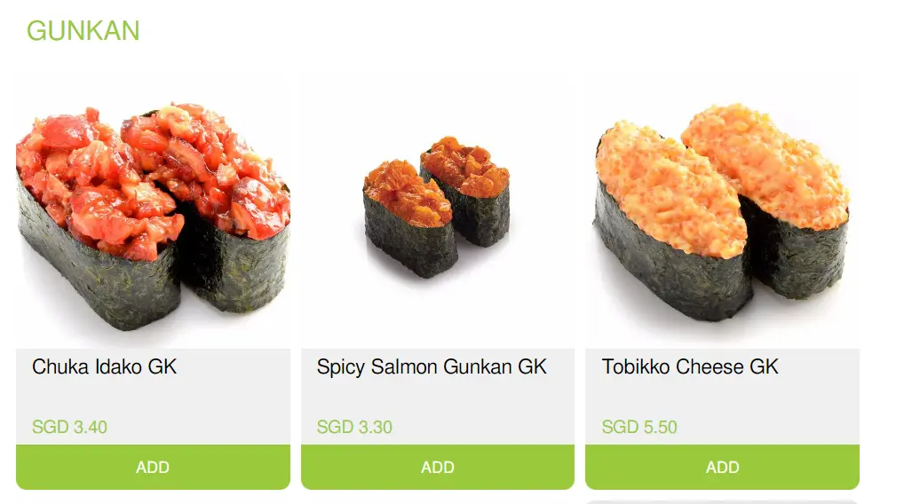 SAKAE SUSHI GUNKAN PRICES 2024