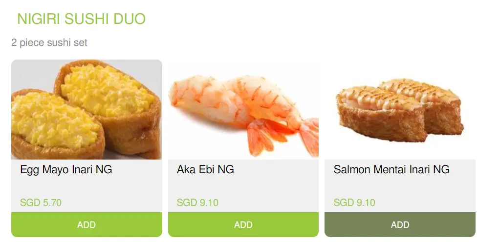 SAKAE SUSHI NIGIRI SUSHI MENU WITH PRICES 2024