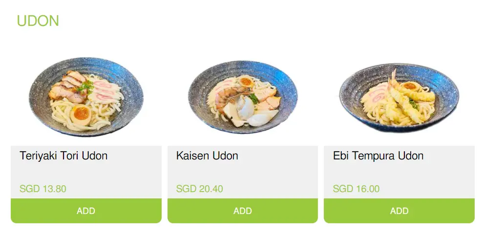 SAKAE SUSHI UDON PRICES 2024