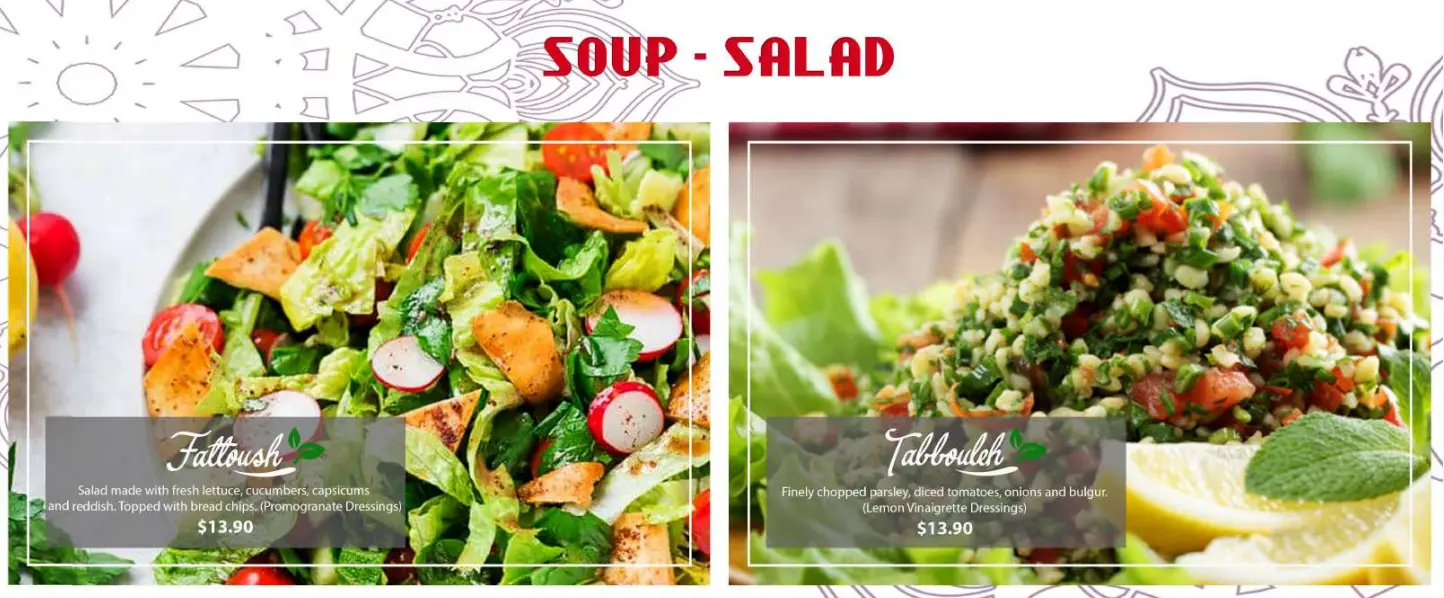 SANOBAR SOUPS & SALAD MENU PRICES 2024