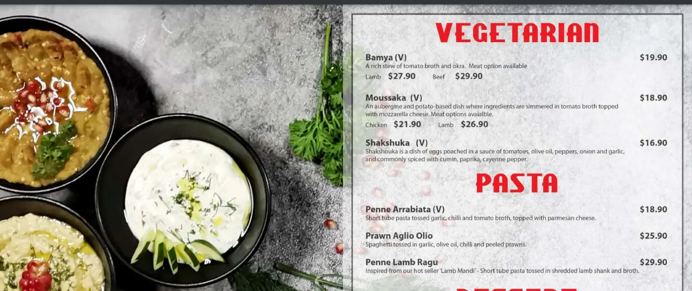 SANOBAR VEGETARIAN MENU PRICES 2024