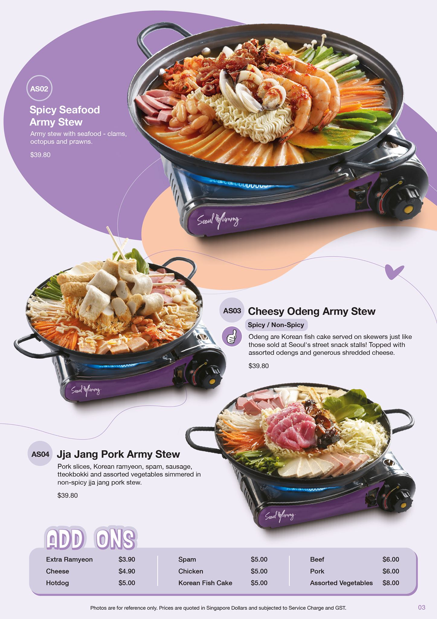 SEOUL YUMMY SIGNATURE STEW MENU WITH PRICE 2024