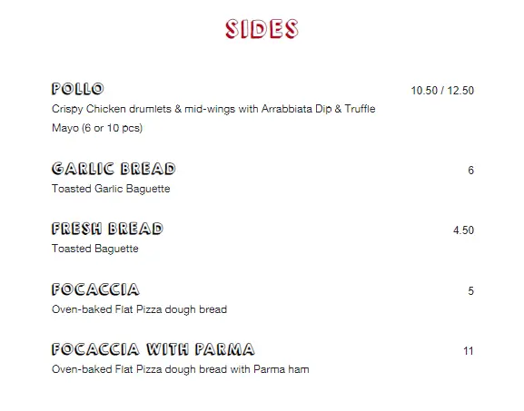 SPIZZA SIDES MENU PRICES 2024