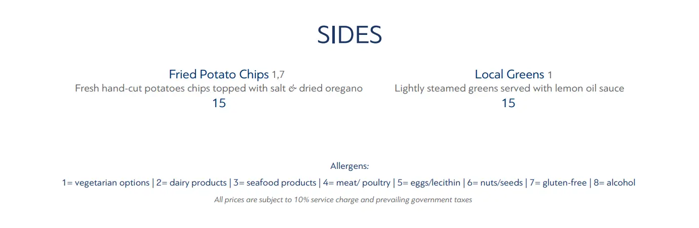 ALATI SIDES MENU PRICES 2024