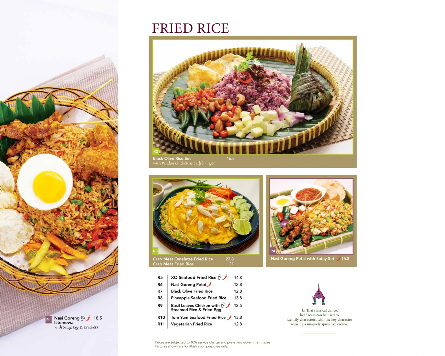 BALI THAI FRIED RICE MENU 2024