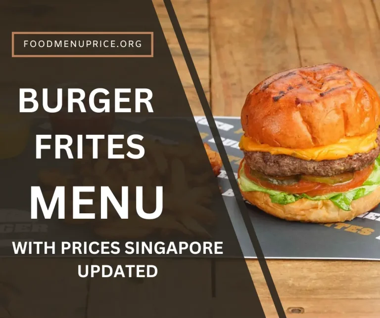 Burger Frites Menu 2024