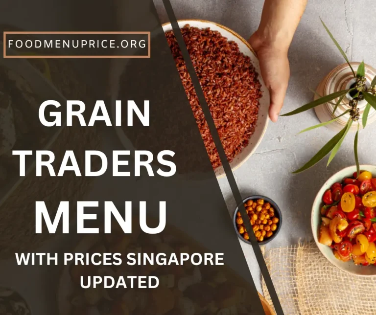 Grain Traders Menu 2024