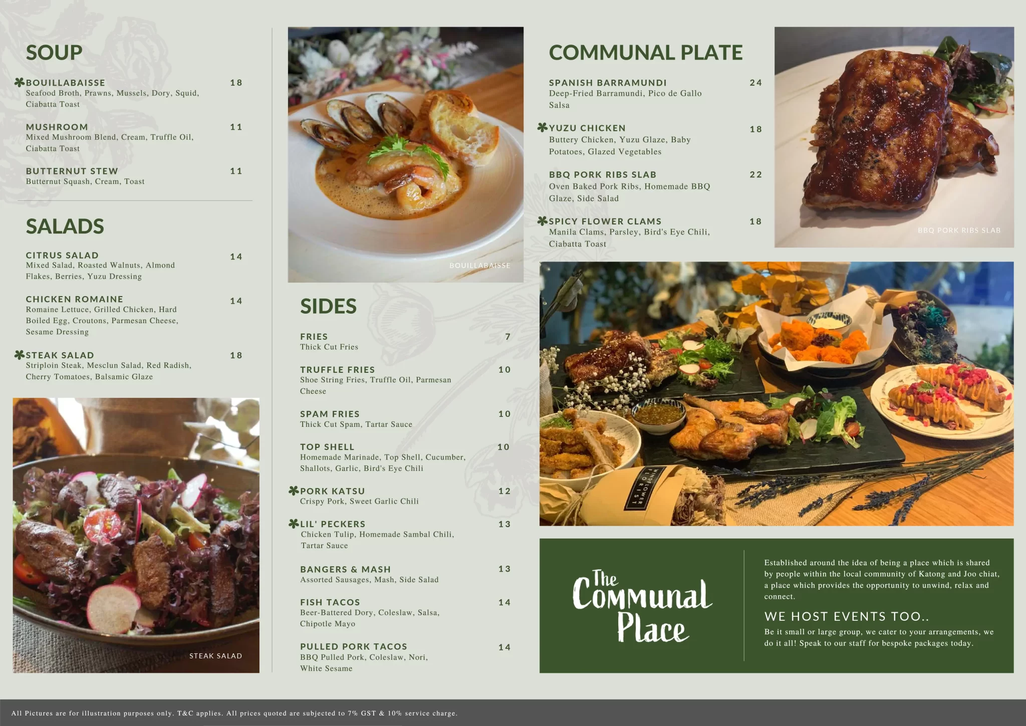 THE COMMUNAL PLACE SALAD OPTIONS MENU 2024