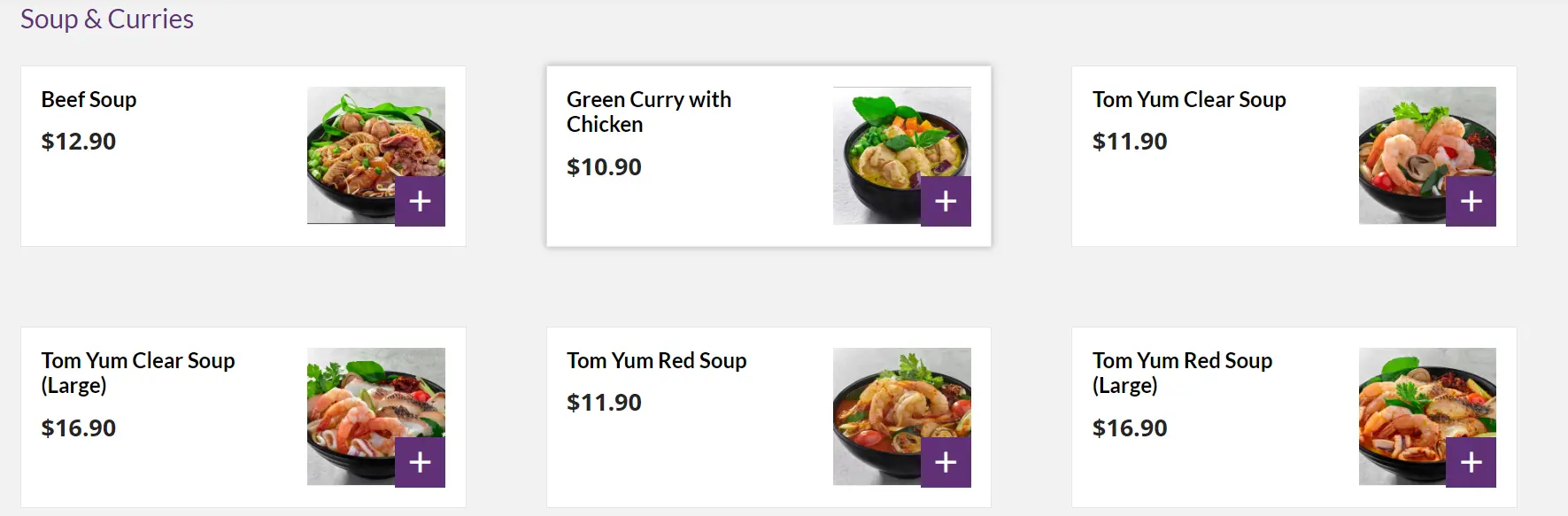 TIME FOR THAI SOUP & CURRIES MENU PRICES 2024