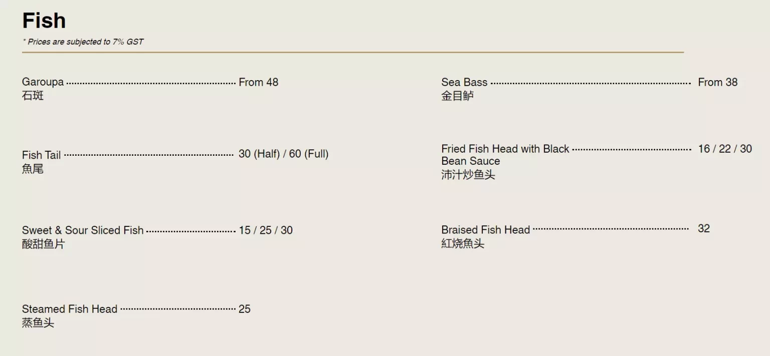 WING SEONG FATTY’S FISH MENU 2024