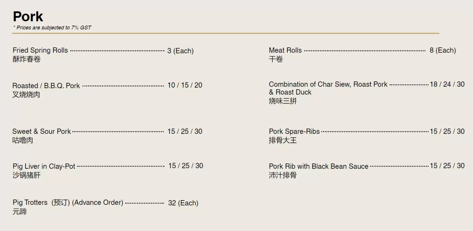 WING SEONG FATTY’S PORK MENU 2024