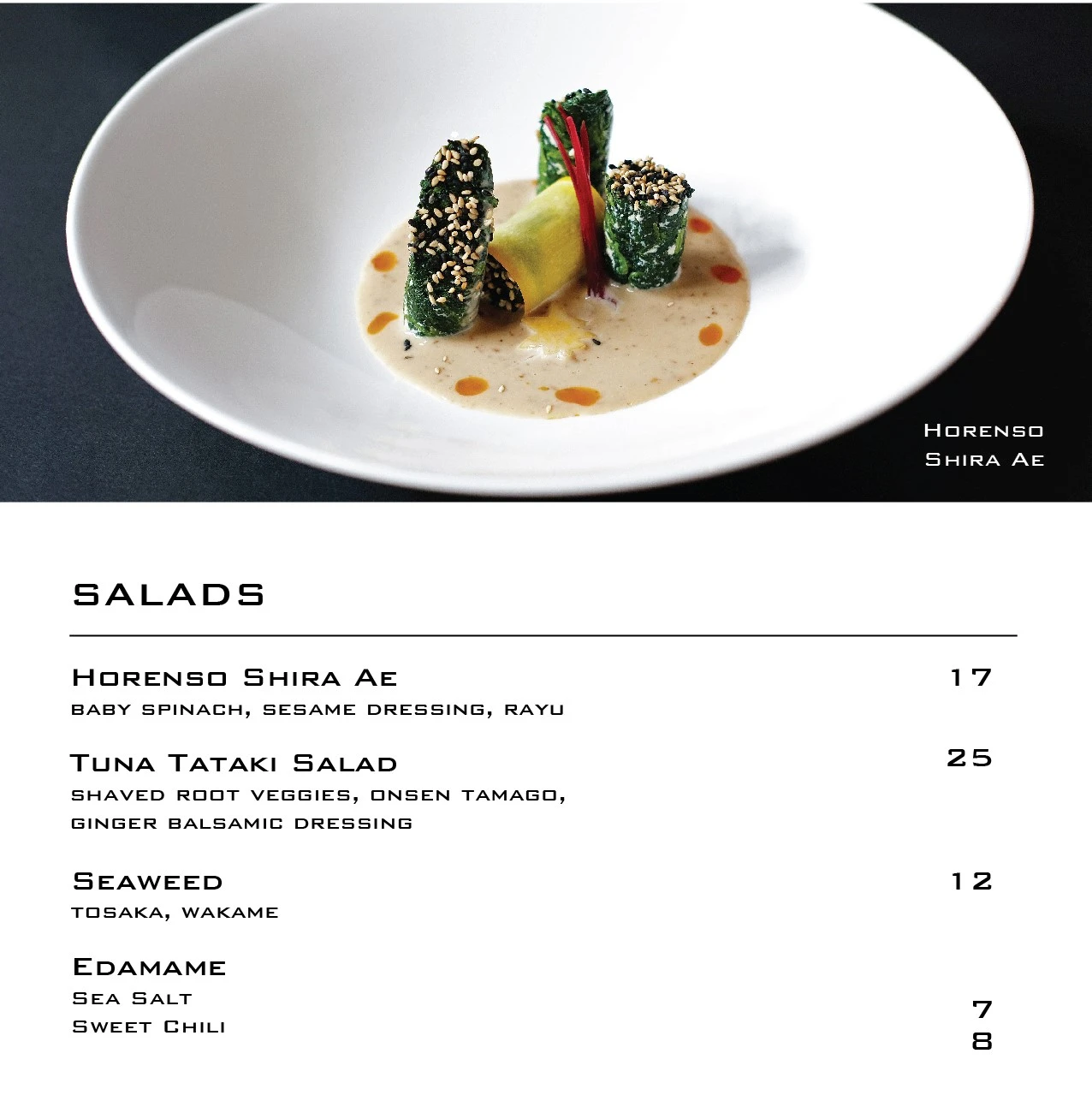 AKIRA BACK SALADS MENU PRICE 2024