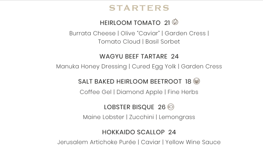 ANTIDOTE STARTERS MENU WITH PRICES 2024