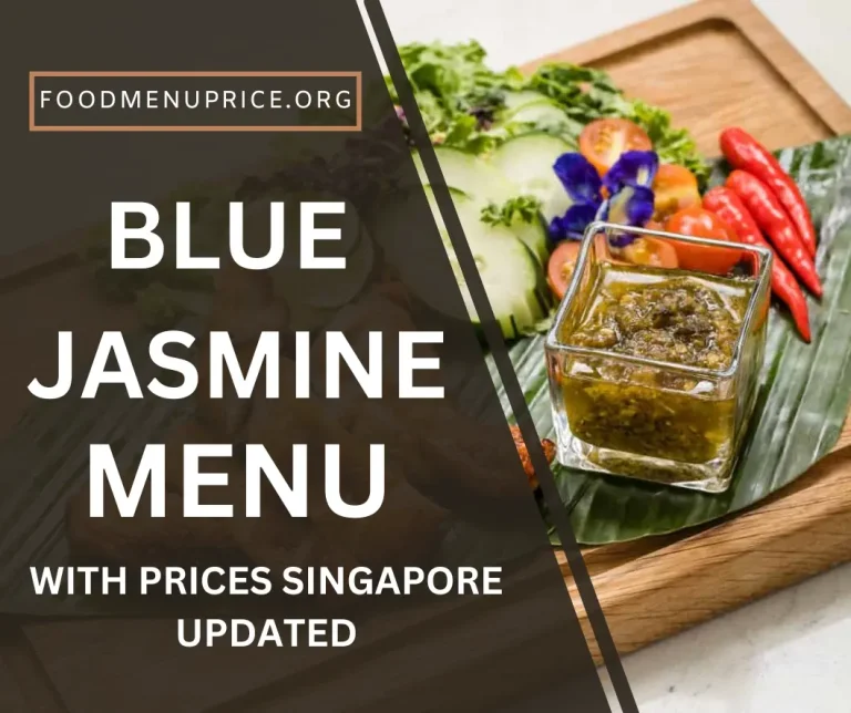 Blue Jasmine Menu 2024