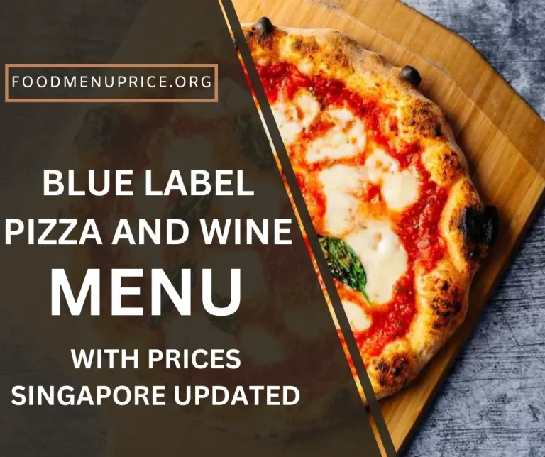 Blue Label Pizza And Wine Menu 2024