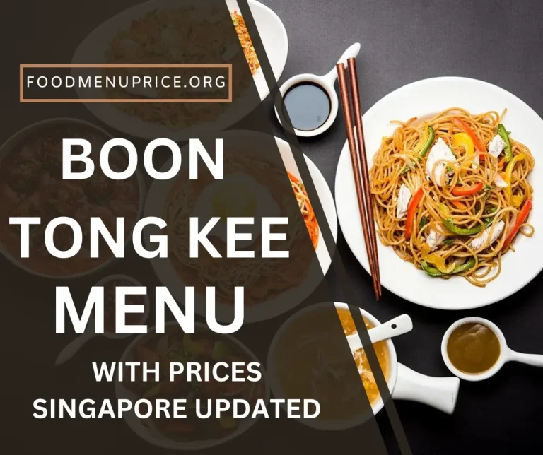 Boon Tong Kee Menu 2024