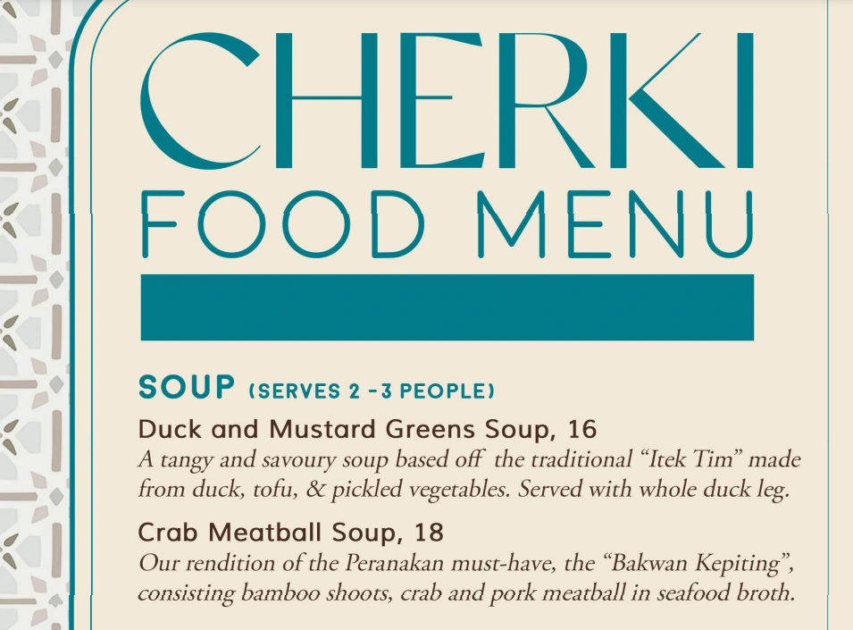 CHERKI SOUP MENU WITH PRICES 2024