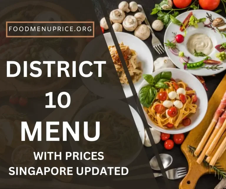 District 10 Menu 2024