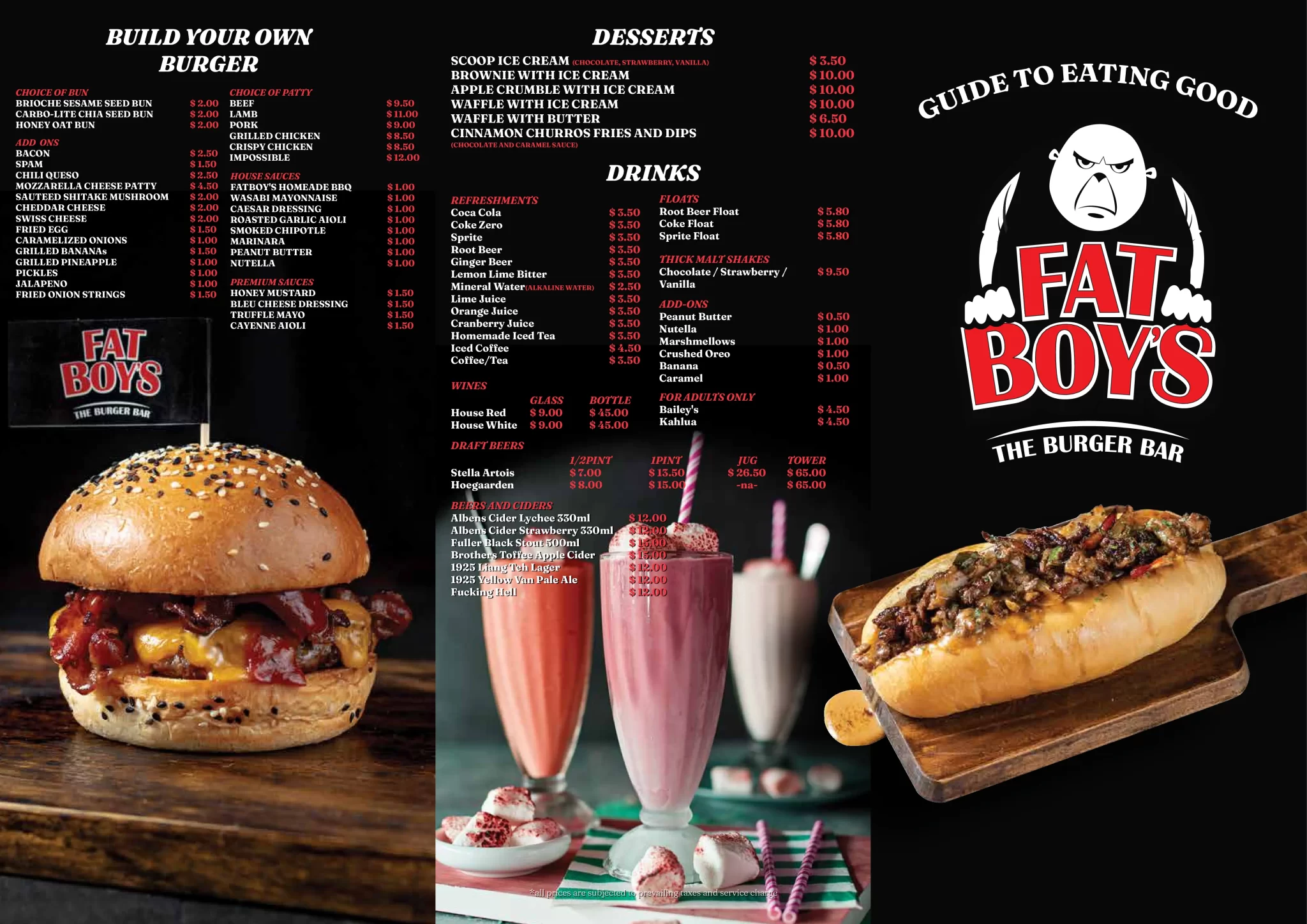 FatBoys Singapore Menu  2024