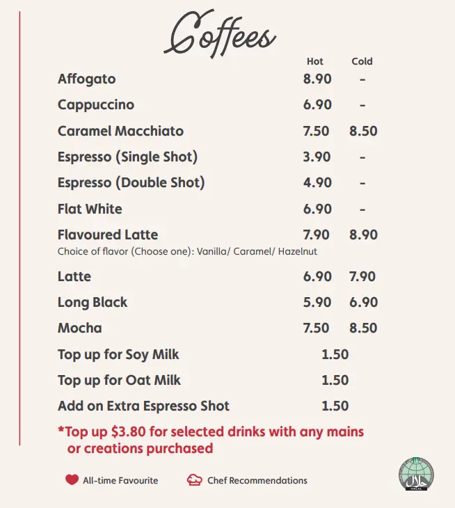 GELARE COFFEE MENU 2024