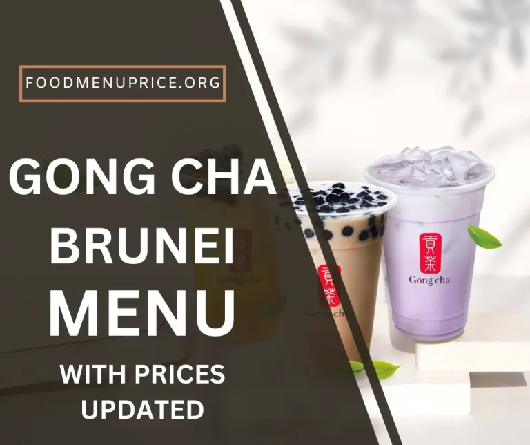 Gong Cha Brunei Menu 2024