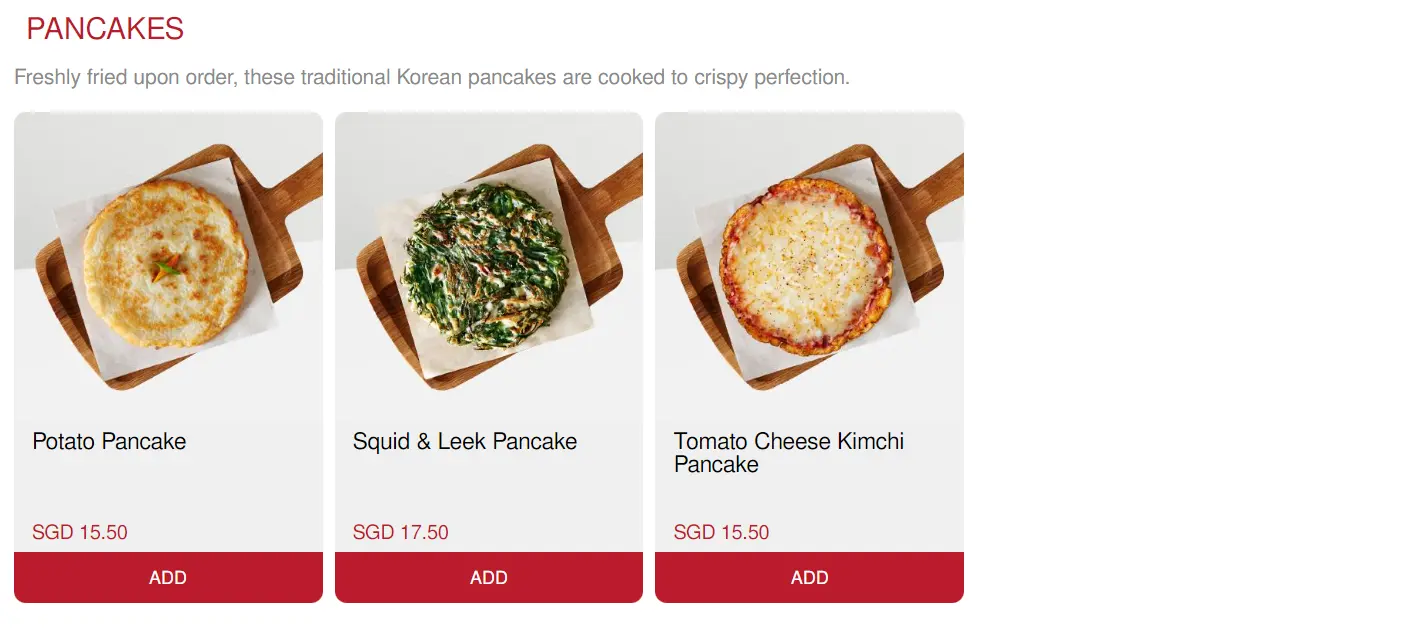 HANOK PANCAKES MENU PRICES 2024