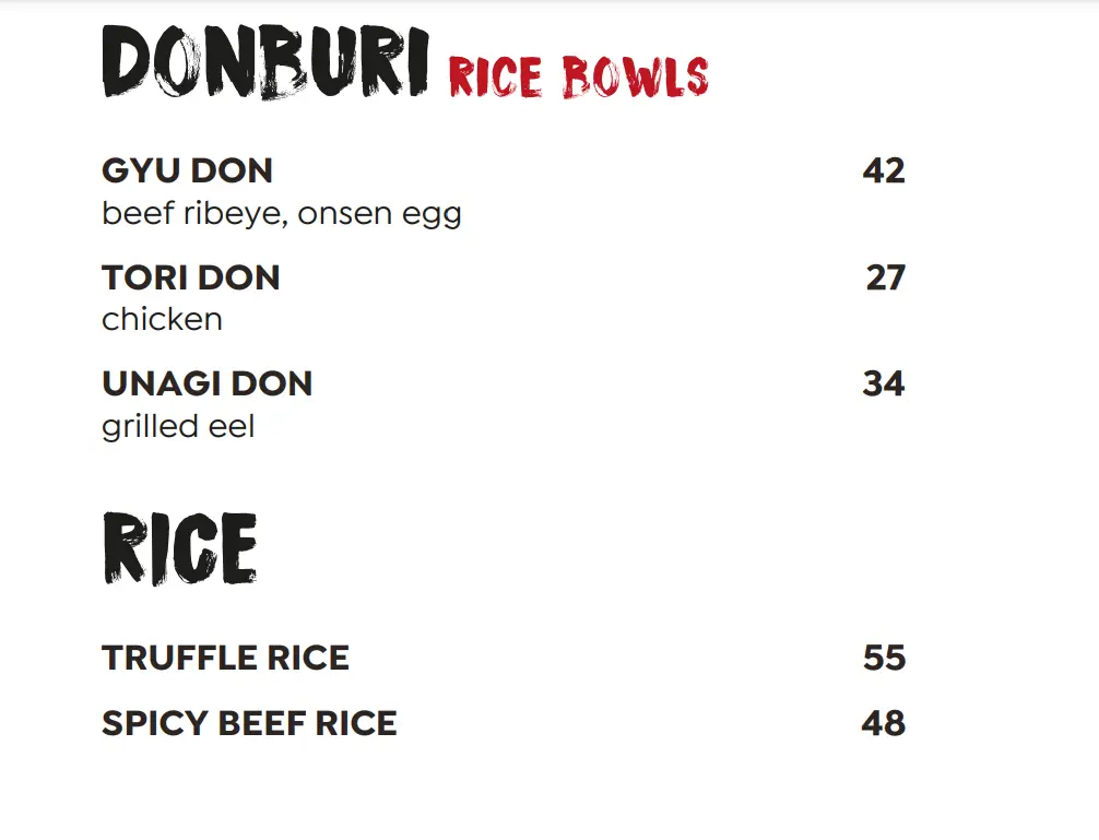 JINJO RICE MENU PRICES 2024