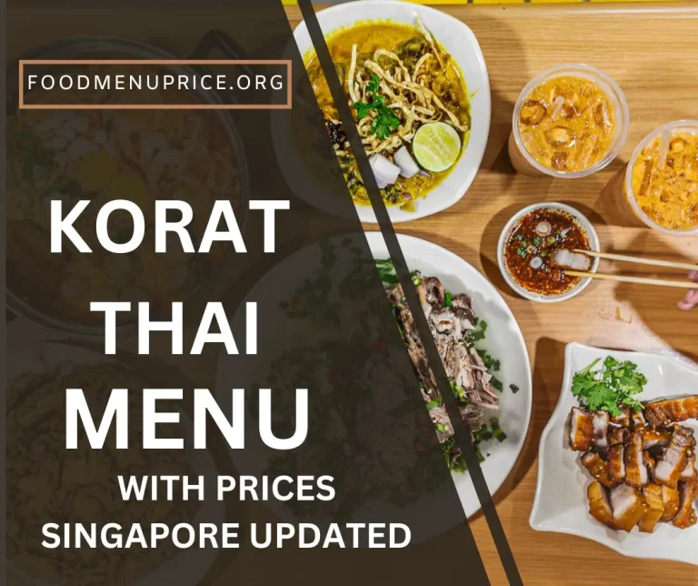 Korat Thai Menu 2024