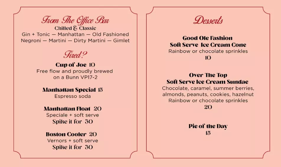 LUCALI DESSERTS MENU PRICES 2024