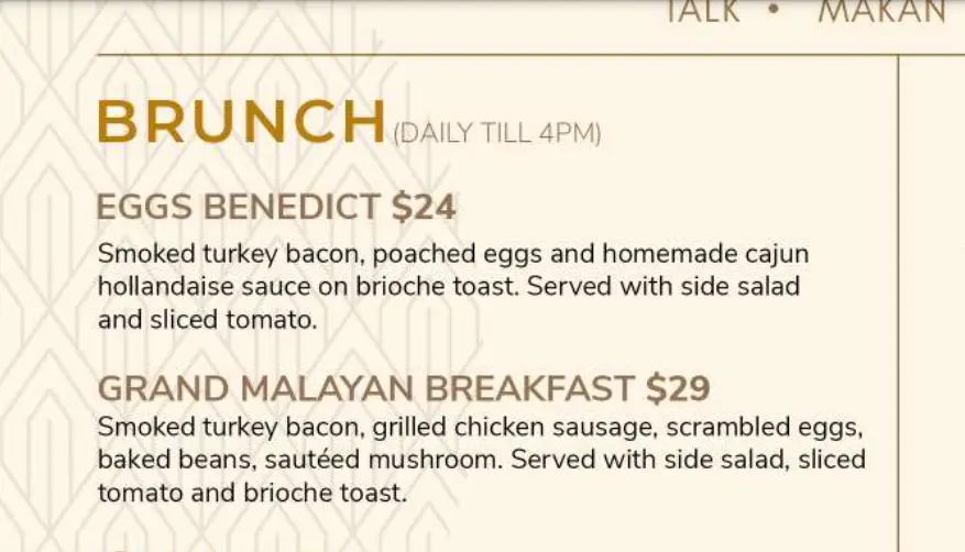 MALAYAN COUNCIL BRUNCH MENU 2024