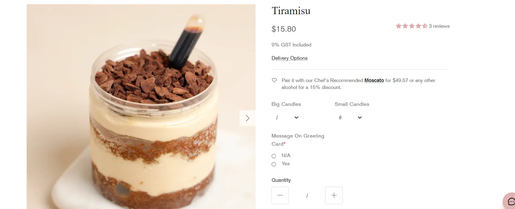 NESUTO TIRAMISU MENU PRICES 2024