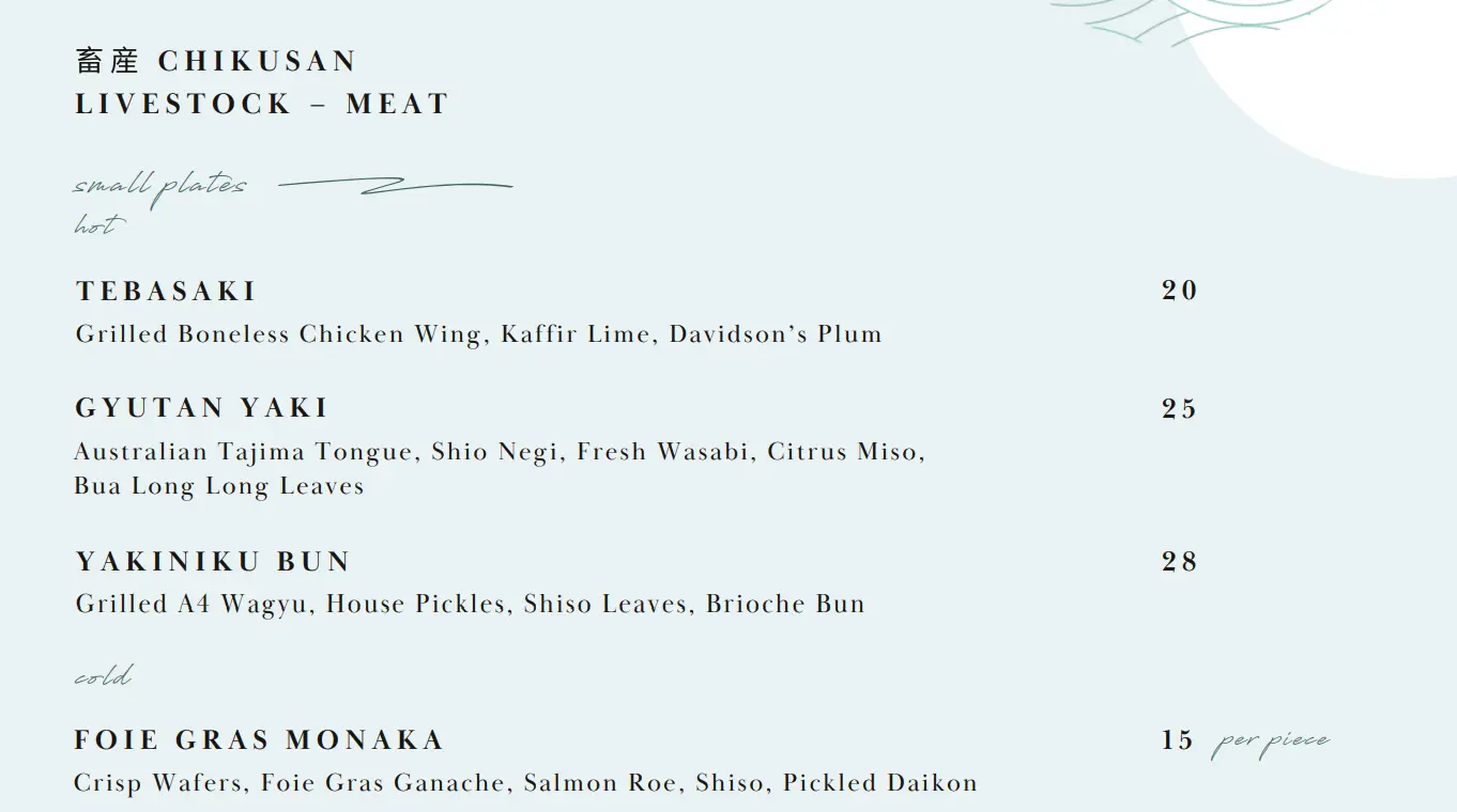 OUMI MEAT MENU PRICES 2024