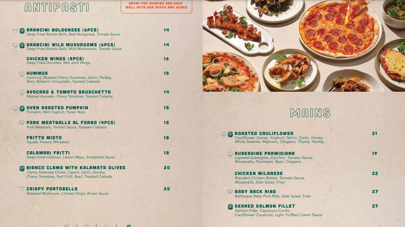 PEPERONI PIZZERIA XXL PIZZA (21″ HALF & HALF) MENU 2024