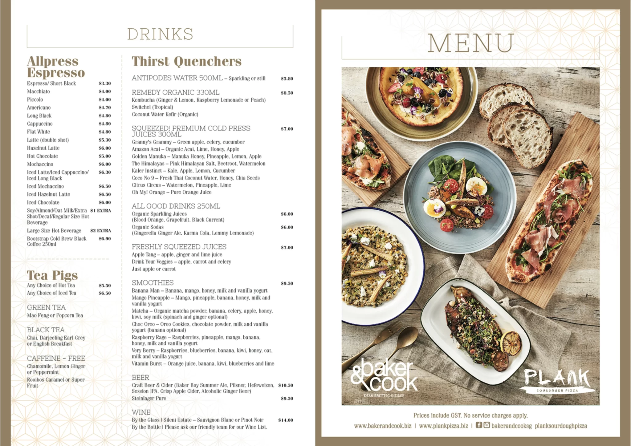 PLANK SOURDOUGH PIZZA SINGAPORE MENU 2024