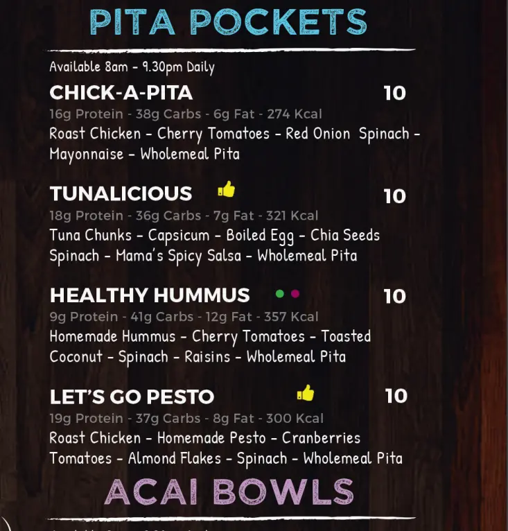 SHAKE FARM PITA POCKETS MENU PRICES 2024