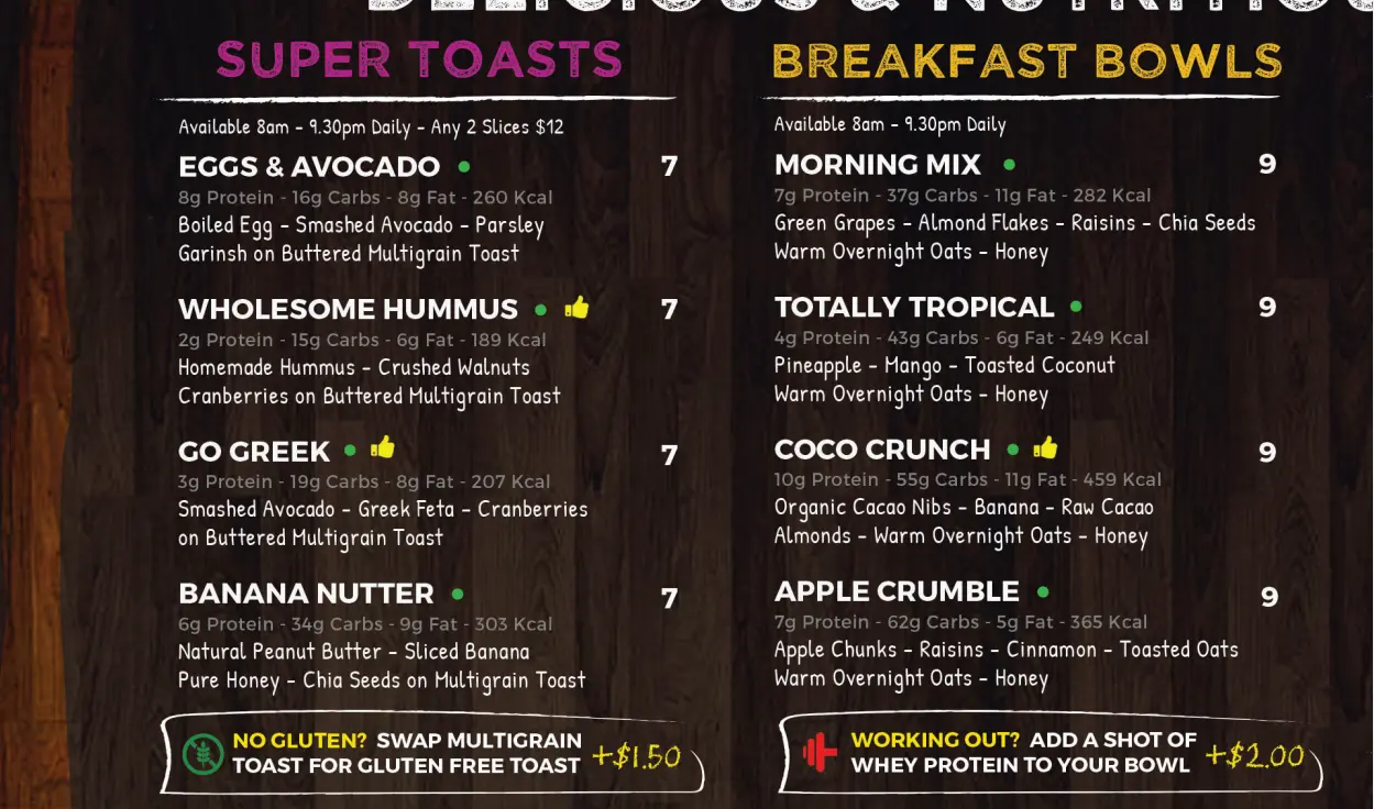 SHAKE FARM SUPER TOASTS MENU PRICES 2024