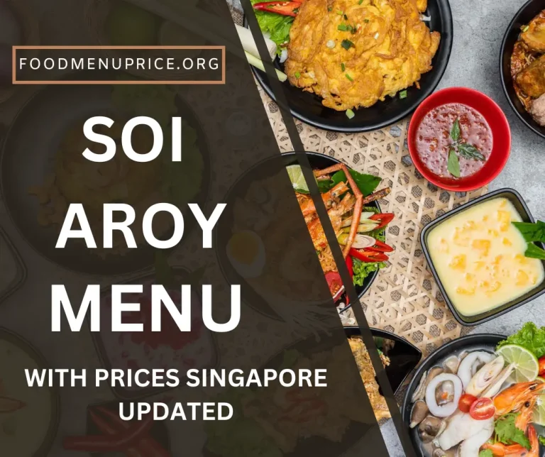 Soi Aroy Menu 2024