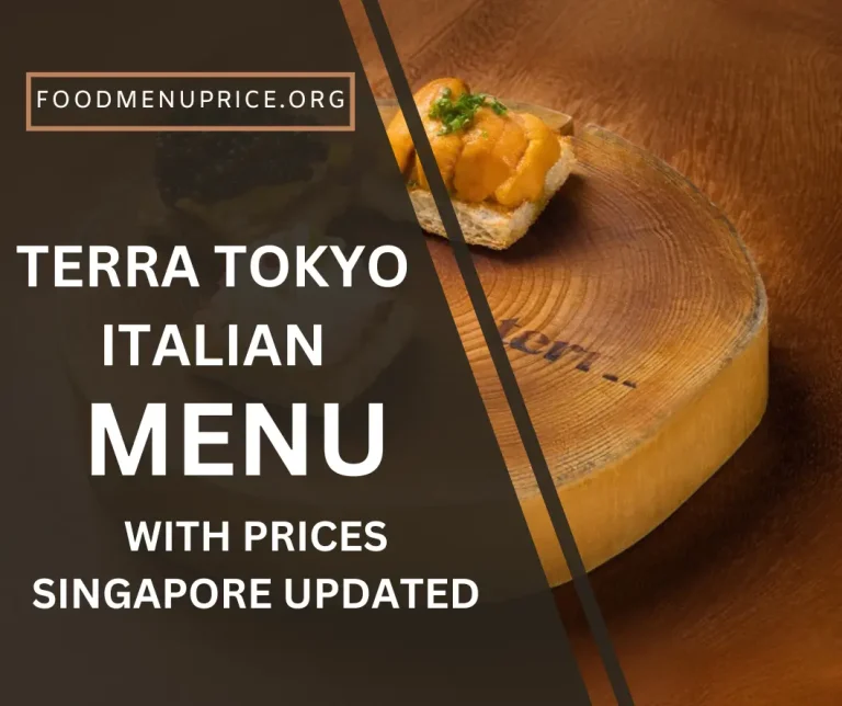 Terra Tokyo Italian Menu Updated