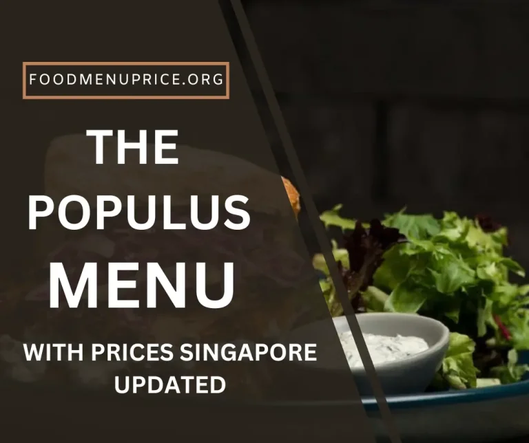 The Populus Menu 2024