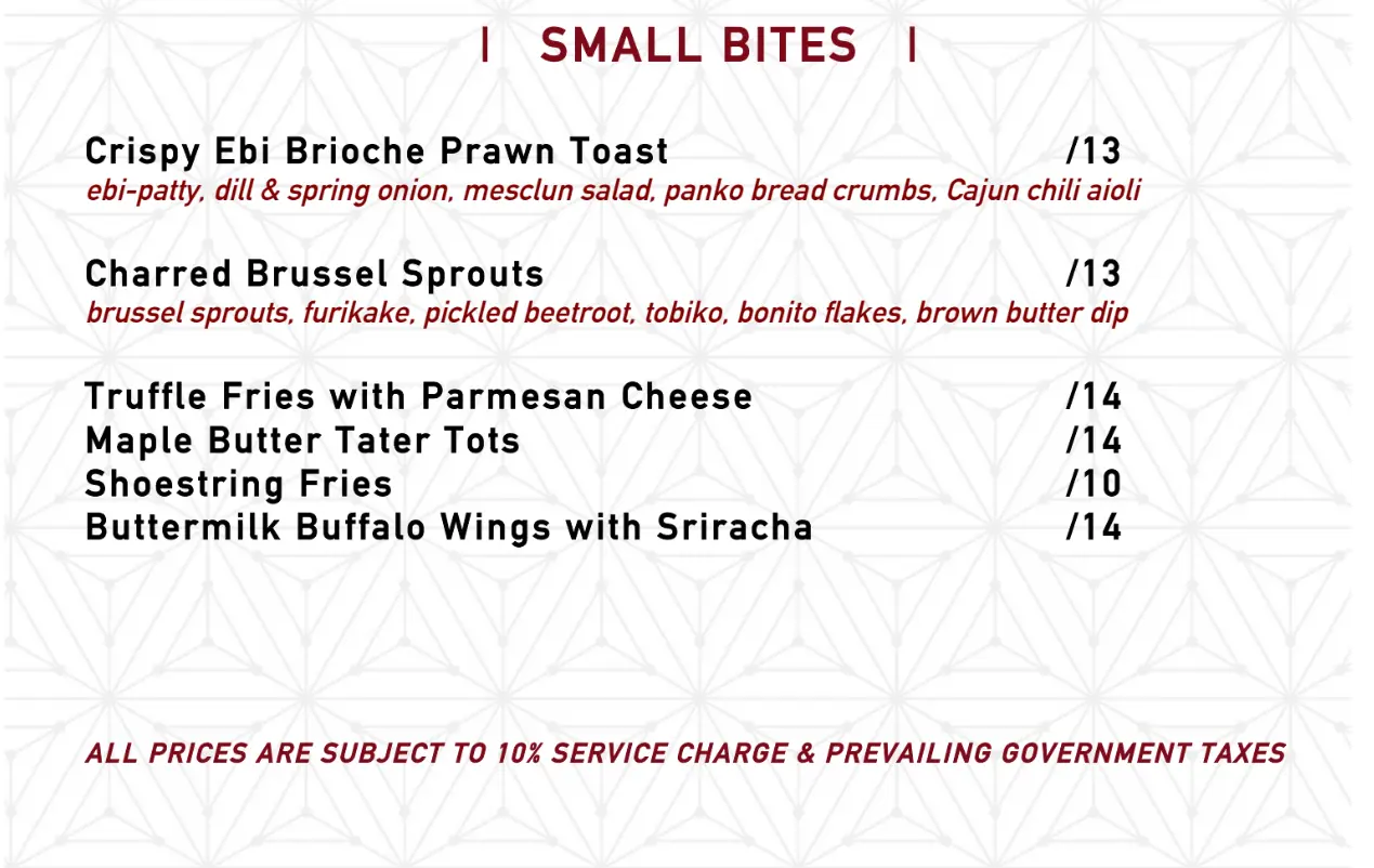 THE POPULUS SMALL BITES MENU PRICES 2024