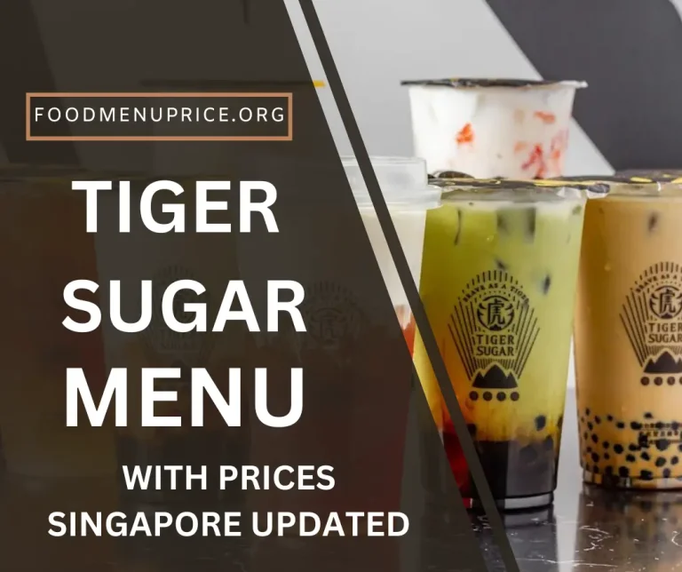 Tiger Sugar Menu 2024