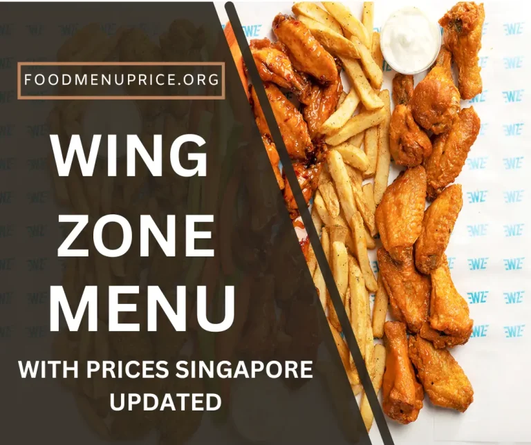 Wing Zone Menu 2024