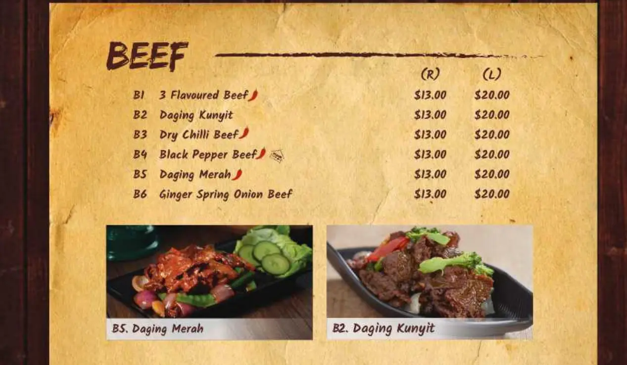 YASSIN KAMPUNG BEEF MENU WITH PRICES 2024