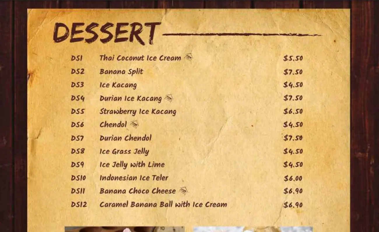 YASSIN KAMPUNG DESSERT MENU WITH PRICES 2024