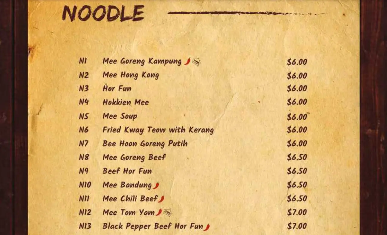 YASSIN KAMPUNG NOODLES MENU WITH PRICES 2024